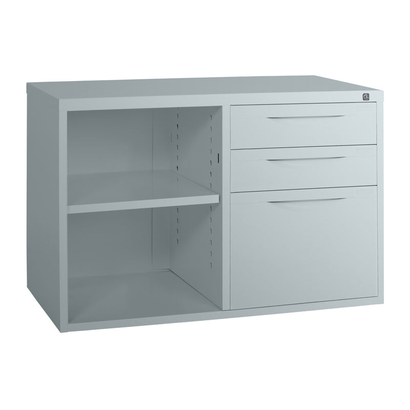 Statewide Mobile Caddy with Open Shelf Light Grey