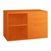 Statewide Mobile Caddy with Open Shelf Orange