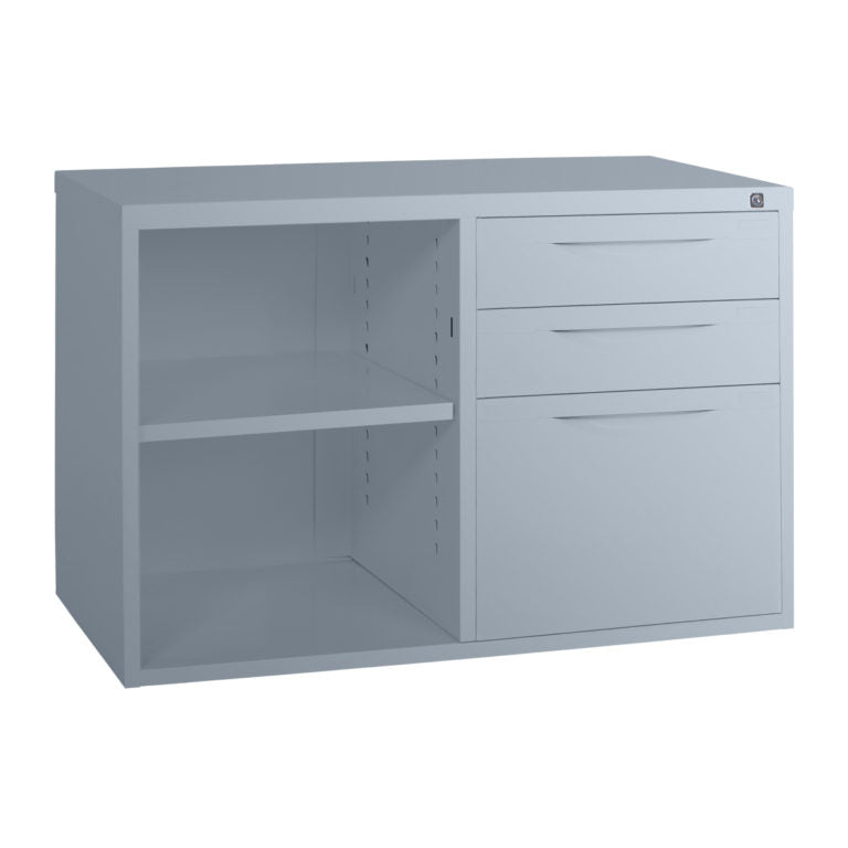 Statewide Mobile Caddy with Open Shelf Precious Silver