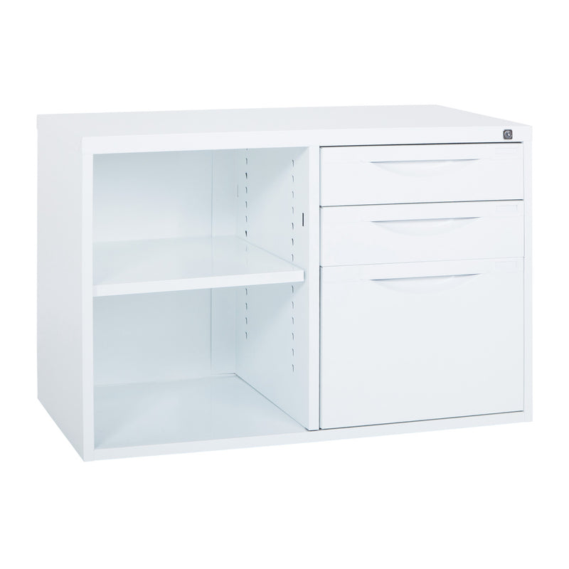 Statewide Mobile Caddy with Open Shelf White
