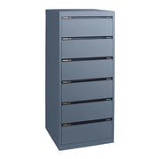 Statewide Duplex Card Cabinet to suit 6×4 Card (150mm x 100mm) 6 Drawer - 1018h x 467w x 610d Precious Silver