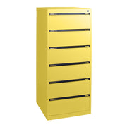 Statewide Duplex Card Cabinet to suit 6×4 Card (150mm x 100mm) 6 Drawer - 1018h x 467w x 610d Lemon Yellow