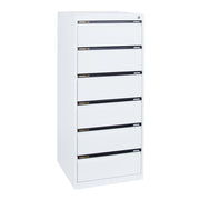 Statewide Duplex Card Cabinet to suit 6×4 Card (150mm x 100mm) 6 Drawer - 1018h x 467w x 610d White