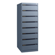Statewide Duplex Card Cabinet to suit 8×5 Card (200mm x 125mm) 8 Drawer - 1500h x 510w x 610d Graphite Ripple