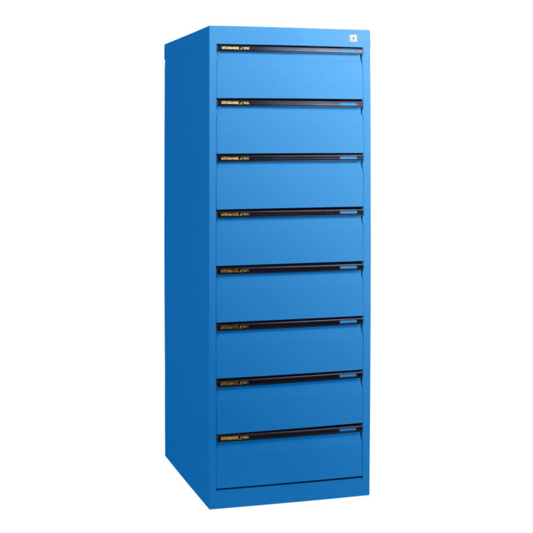 Statewide Duplex Card Cabinet to suit 8×5 Card (200mm x 125mm) 8 Drawer - 1500h x 510w x 610d Wedgewood