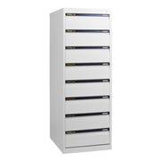 Statewide Duplex Card Cabinet to suit 8×5 Card (200mm x 125mm) 8 Drawer - 1500h x 510w x 610d White Birch