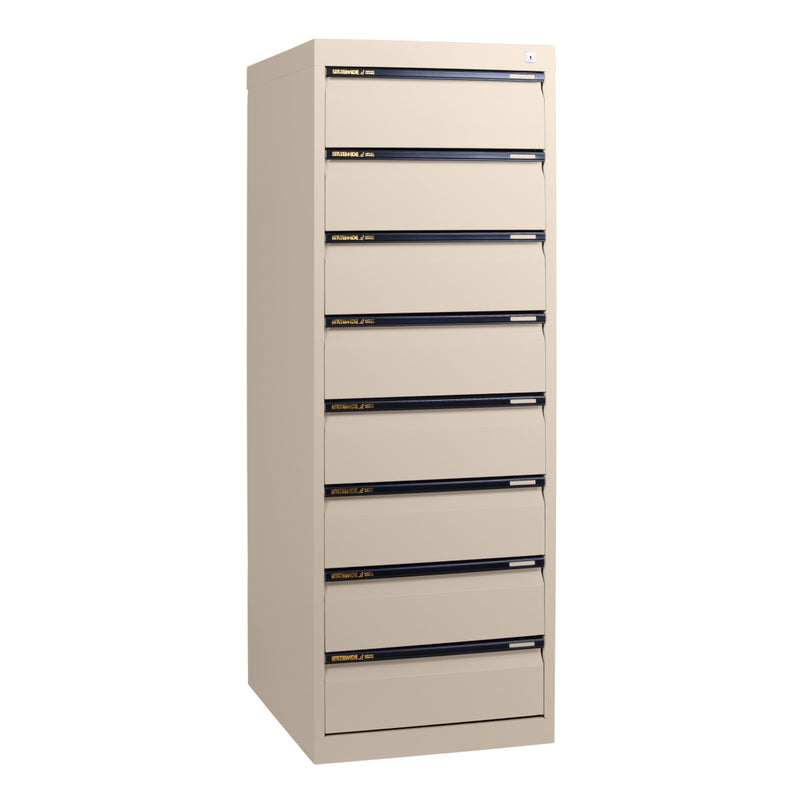 Statewide Duplex Card Cabinet to suit 8×5 Card (200mm x 125mm) 8 Drawer - 1500h x 510w x 610d Wild Oats