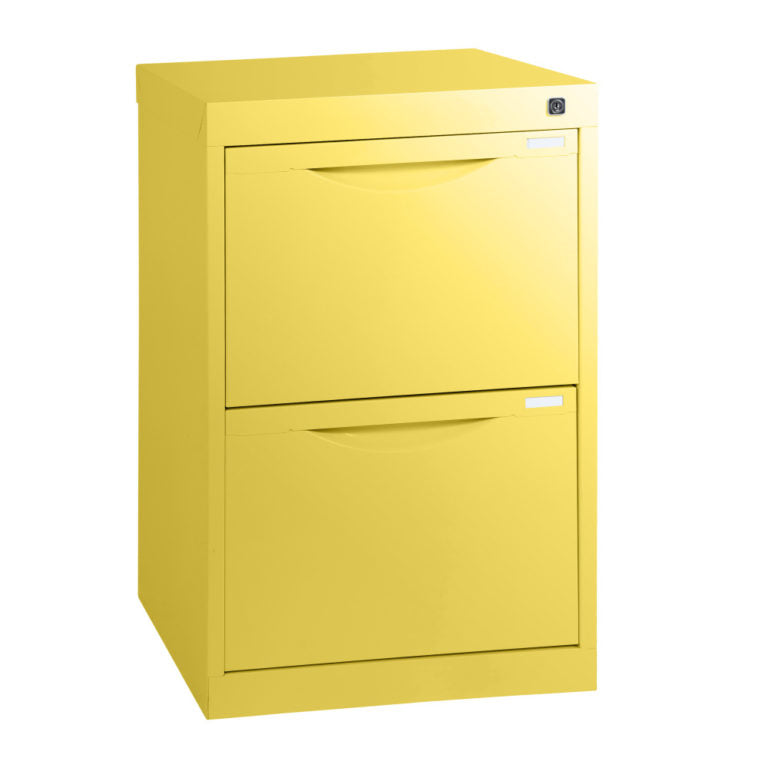 Statewide Homefile Vertical Filing Cabinet 2 Drawer Filing Cabinet - 715h x 467w x 455d Lemon Yellow