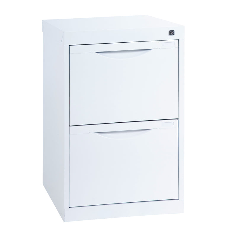 Statewide Homefile Vertical Filing Cabinet 2 Drawer Filing Cabinet - 715h x 467w x 455d White