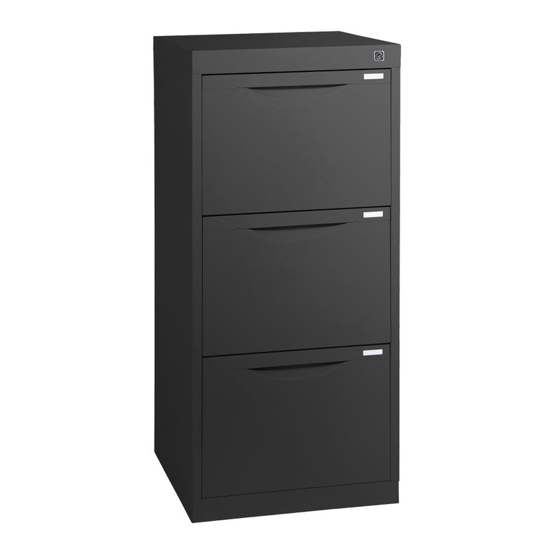 Statewide Homefile Vertical Filing Cabinet 3 Drawer Filing Cabinet - 1019h x 467w x 455d Black Ripple