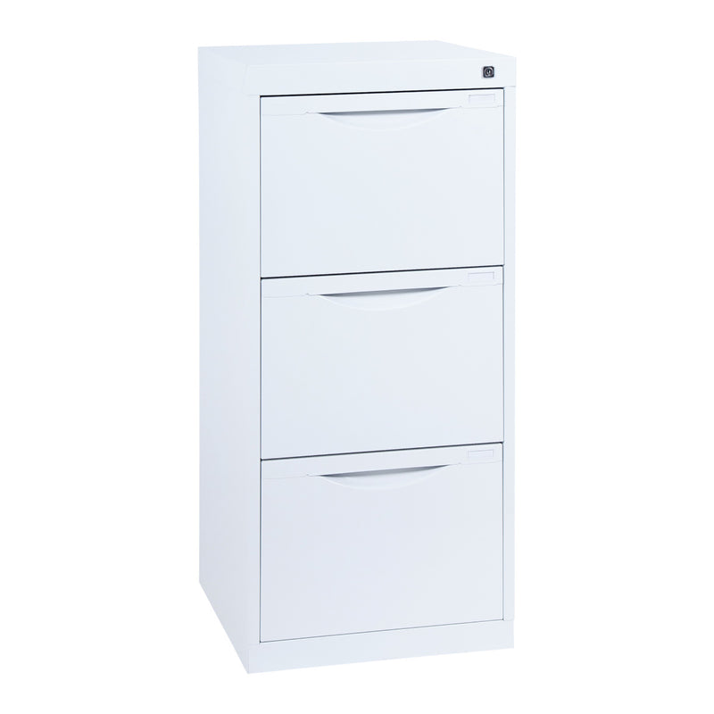 Statewide Homefile Vertical Filing Cabinet 3 Drawer Filing Cabinet - 1019h x 467w x 455d White