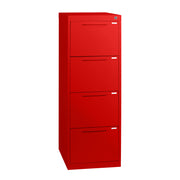 Statewide Homefile Vertical Filing Cabinet 4 Drawer Filing Cabinet - 1325h x 467w x 455d Signal Red