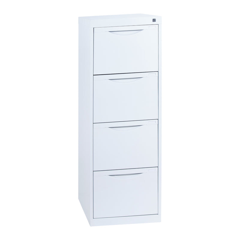 Statewide Homefile Vertical Filing Cabinet 4 Drawer Filing Cabinet - 1325h x 467w x 455d White