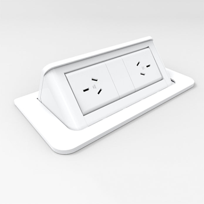 Rapidline Pop-Up Power Modules GPO 2 White