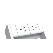 Rapidline Power Rails Clamps on to Desk With Data and USB Ports. GPO 2 + 600mm lead