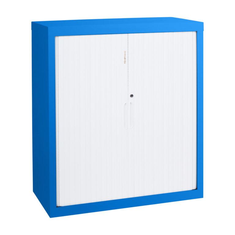 Statewide 900 mm Wide Tambour Door Cupboards - No Shelves No Shelves - Body Only 675 H x 900 W x 455 D Blaze Blue