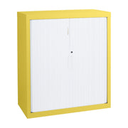 Statewide 900 mm Wide Tambour Door Cupboards - No Shelves No Shelves - Body Only 675 H x 900 W x 455 D Lemon Yellow