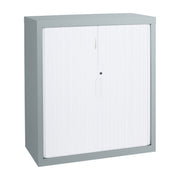 Statewide 900 mm Wide Tambour Door Cupboards With Shelves 2 Standard Shelves 675 H x 900 W x 455 D Light Grey