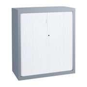 Statewide 900 mm Wide Tambour Door Cupboards - No Shelves No Shelves - Body Only 675 H x 900 W x 455 D Precious Silver