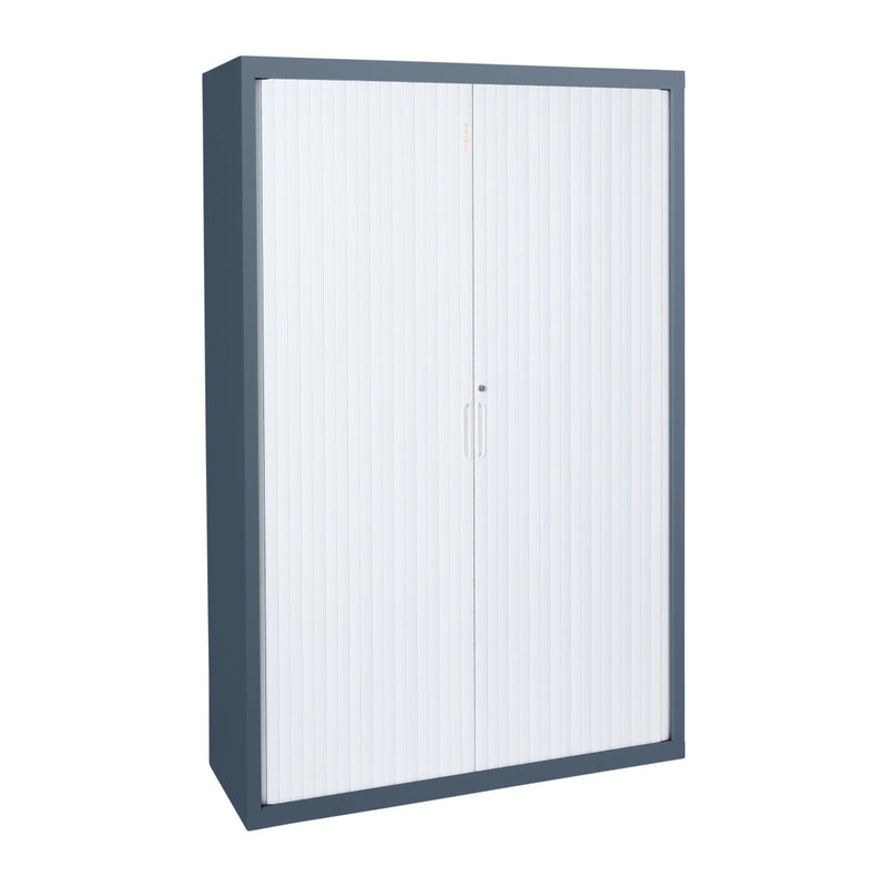 Statewide 1000 mm Wide Tambour Door Cupboards with Shelves 4 Standard Shelves 2000 H x 1000 W x 455 D Charcoal