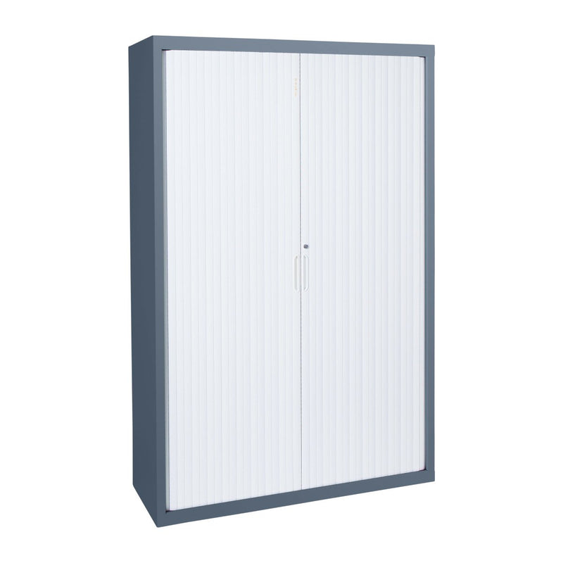 Statewide 1200 mm Wide Tambour Door Cupboards - No Shelves No Shelves - Body Only 2000 H x 1200 W x 455 D Charcoal