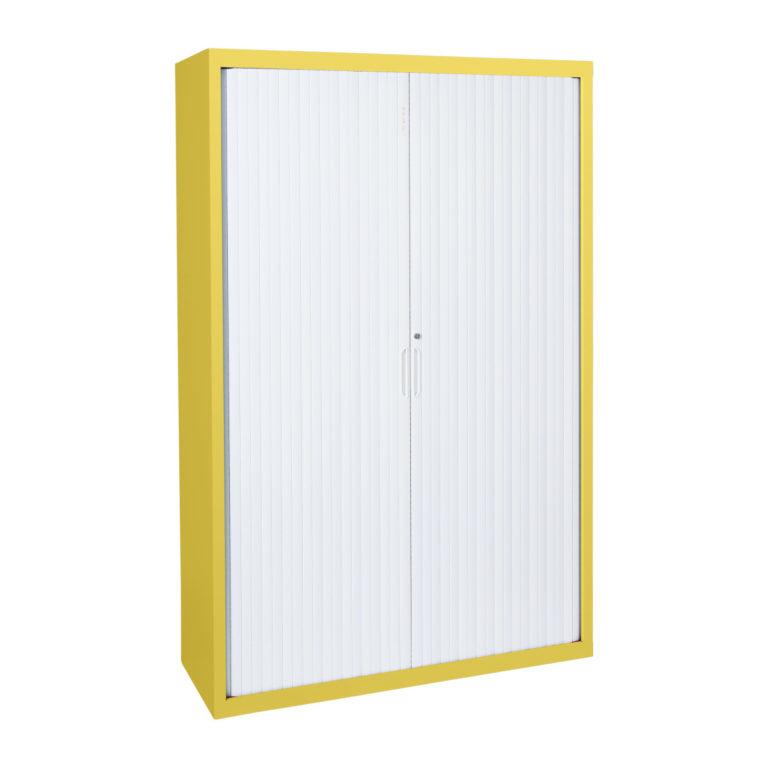 Statewide 1000 mm Wide Tambour Door Cupboards with Shelves Lemon Yellow