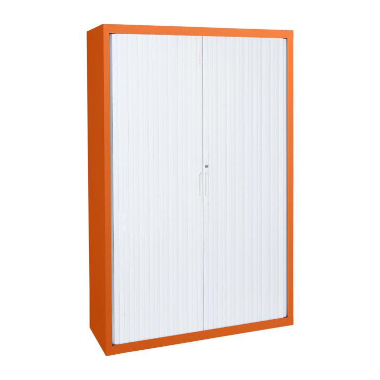 Statewide 1000 mm Wide Tambour Door Cupboards - No Shelves No Shelves - Body Only 1300 H x 1000 W x 455 D Orange
