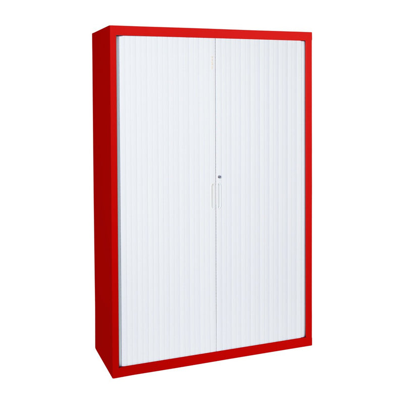 Statewide 1200 mm Wide Tambour Door Cupboards With Shelves Signal Red
