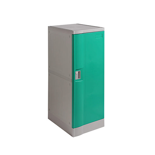 Steelco Single Door ABS Plastic Locker Half Height Green