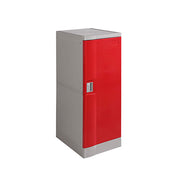 Steelco Single Door ABS Plastic Locker Half Height Red