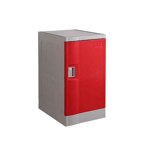 Steelco Single Door ABS Plastic Locker Third Height Red