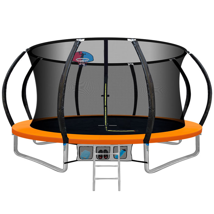 Everfit 12FT Round Trampoline With Basketball Hoop