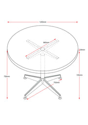 Rapidline Medium Typhoon Round Table