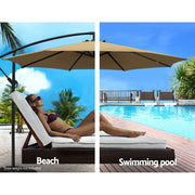 Instahut 3M Cantilevered Outdoor Umbrella