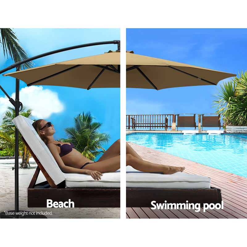 Instahut 3M Cantilevered Outdoor Umbrella