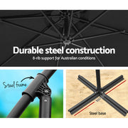 Instahut 3M Cantilevered Outdoor Umbrella