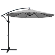 Instahut 3M Cantilevered Outdoor Umbrella Grey