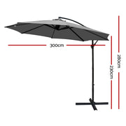 Instahut 3M Cantilevered Outdoor Umbrella