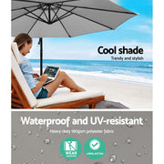 Instahut 3M Cantilevered Outdoor Umbrella