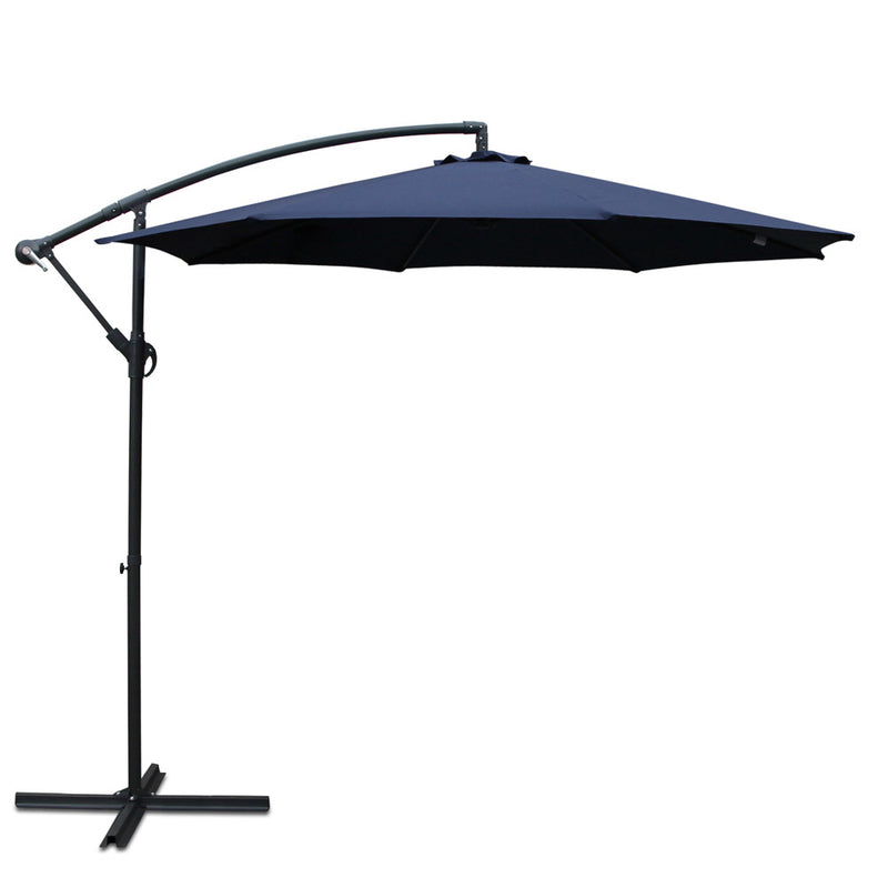 Instahut 3M Cantilevered Outdoor Umbrella Navy