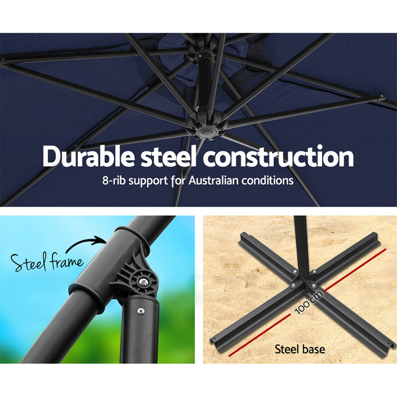 Instahut 3M Cantilevered Outdoor Umbrella