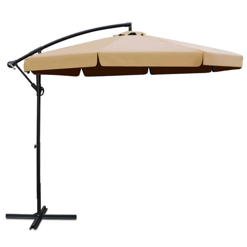 Instahut 3M Outdoor Umbrella Beige