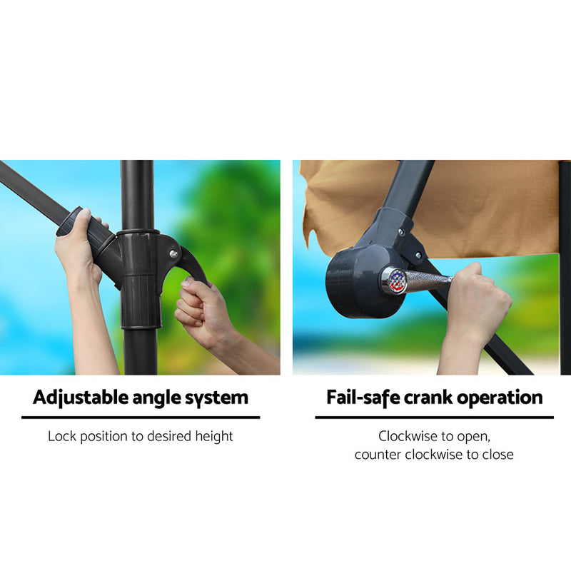 Instahut 3M Outdoor Umbrella