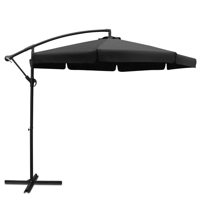 Instahut 3M Outdoor Umbrella Black