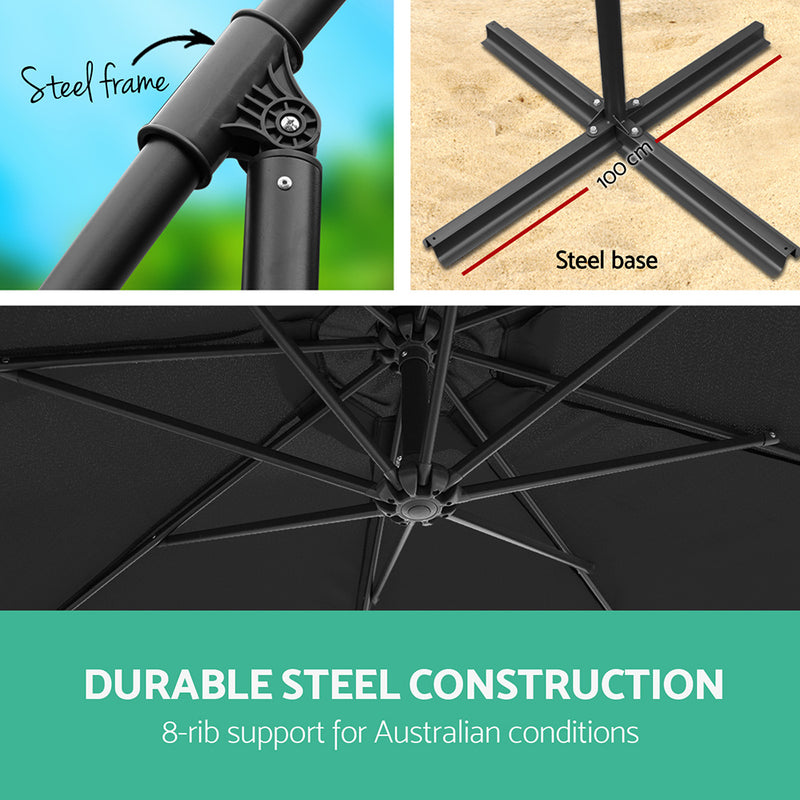 Instahut 3M Outdoor Umbrella
