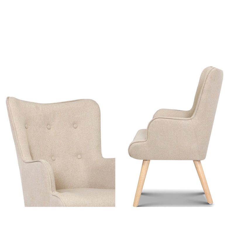 Artiss Armchair and Ottoman