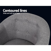 Artiss Adora Armchair Tub Chair Single Accent Armchairs Sofa Lounge Fabric