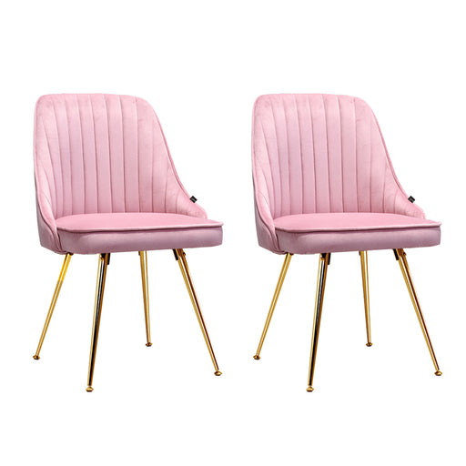 Artiss Dining Chairs Retro Chair Cafe Kitchen Modern Iron Legs Velvet