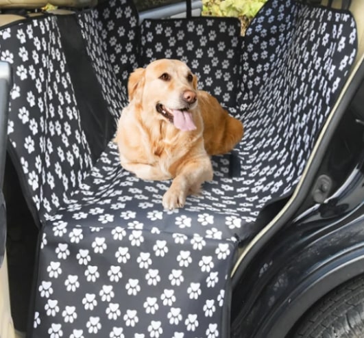 Waterproof Pet Car Seat Cover Hammock With Mesh Window