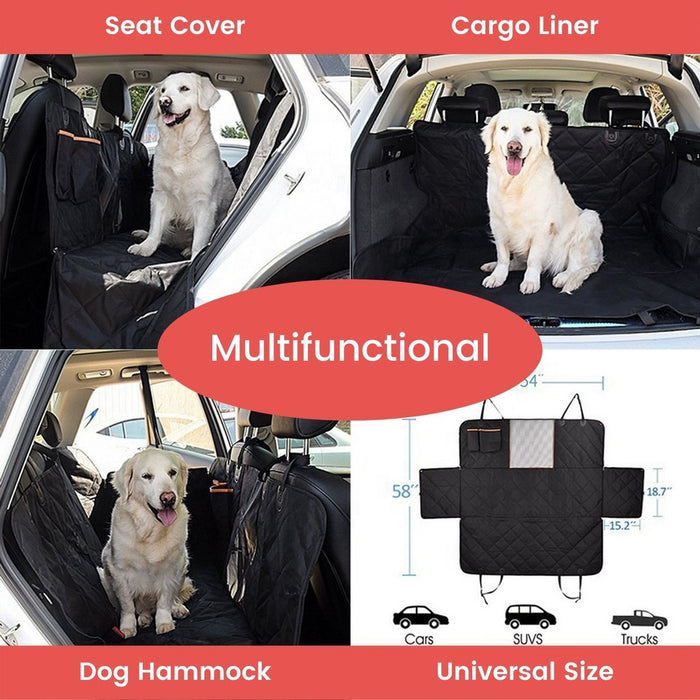 Floofi Pet Car Back Seat Cover Waterproof Safety - PT-SC-100-QQQ / PT-SC-100-ARS